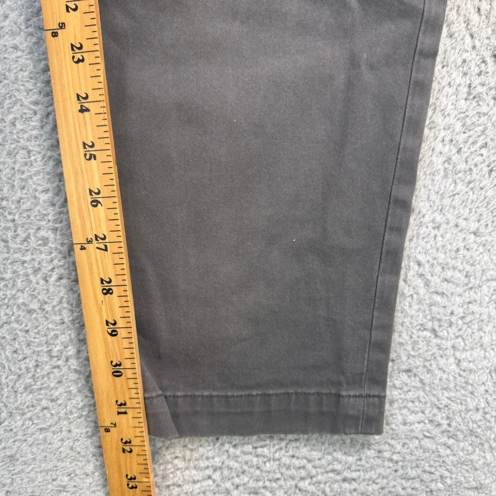 Banana Republic Mens Tapered Chino Pants Charcoal Gray Stretch 38x32